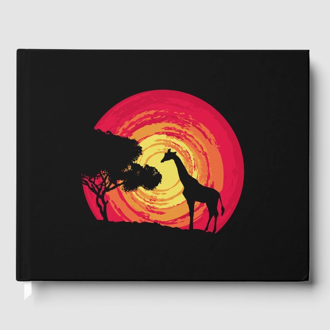 Livro De Visitas pôr do sol africano (Frente)