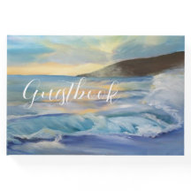 Pôr do sol na praia em azul náutico