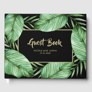 Livro De Visitas Posh Tropical Vibe Wedding