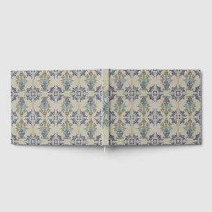 Livro De Visitas Pote De Flor Antiquado Com Azulejo Delft