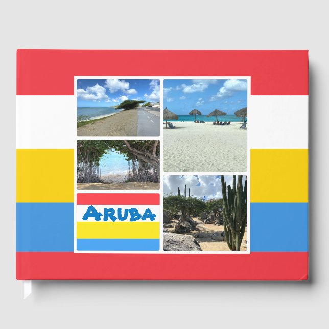 Livro De Visitas Praia e Deserto Aruba (Frente)
