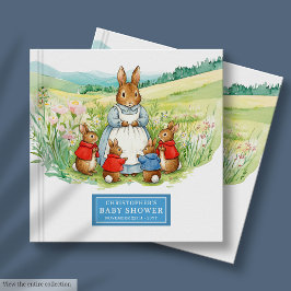 Livro De Visitas Precioso Peter Rabbit Chá de fraldas Guest Book Bo