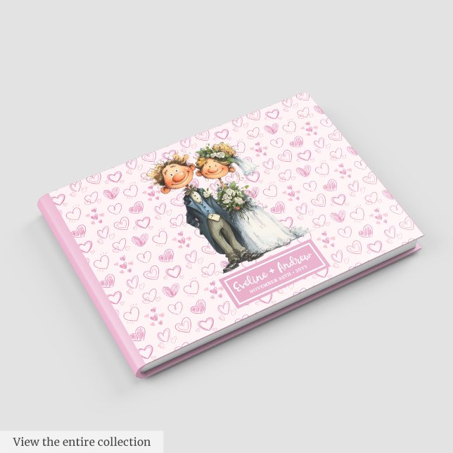 Livro De Visitas Presente de Guestbook de Casamento Personalizado Q (Personalized Quirky Wedding Guestbook Gift)