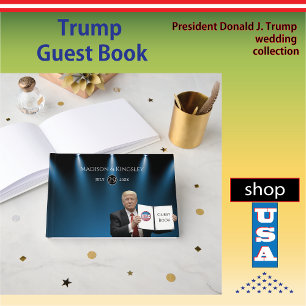 Livro De Visitas Presidente Donald J. Trump Patriotic 🇺 🇸 Casamen