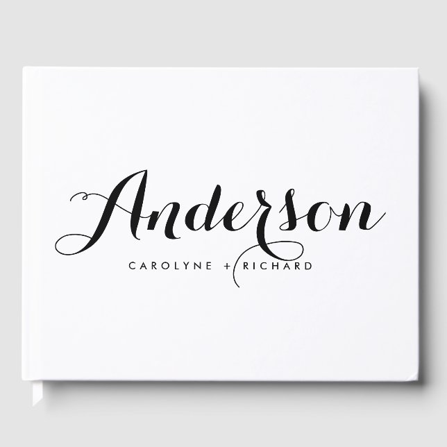 Livro De Visitas Preto & Branco | Bebida e casados (Frente)