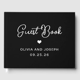 Livro De Visitas Preto-branco e doce | Casamento