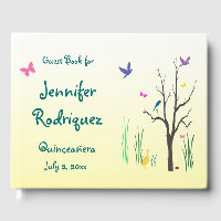 Primavera Amarelo Quinceañera Guest Book