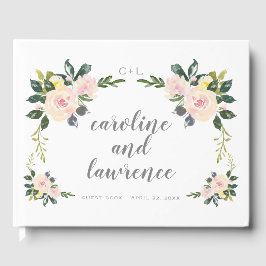 Livro De Visitas Primavera Floral Blush Photo Guestbook