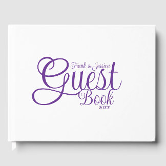 Livro De Visitas Primeiro Nome: Caligrafia Branca Elegante Moderna