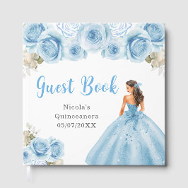 Livro De Visitas Princess in Blue Dress Quinceanera Guest Book
