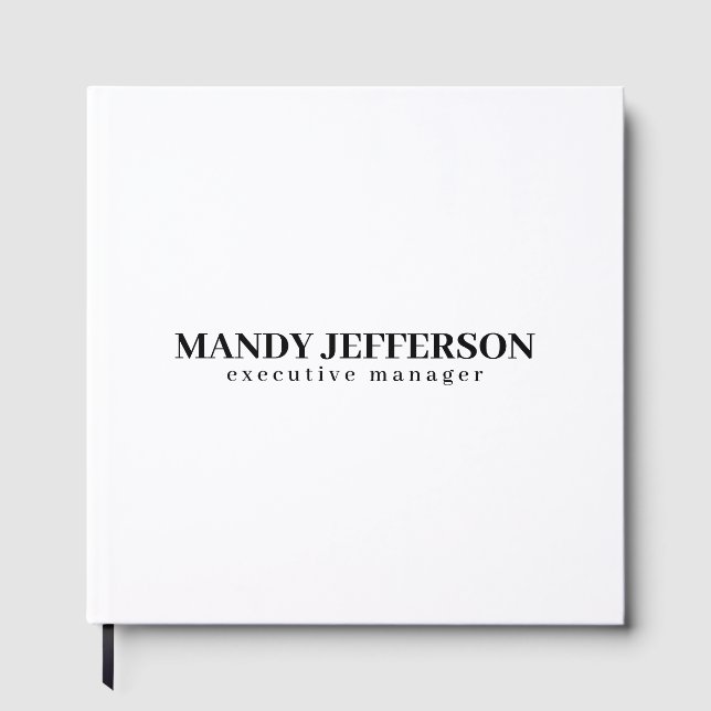Livro De Visitas Profissional elegante moderno minimalista adicione (Frente)