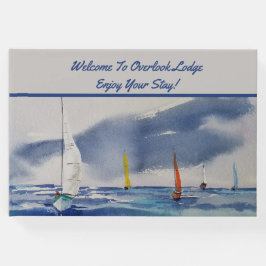 Livro De Visitas Propriedade Aluguel de Aquarela de Boats