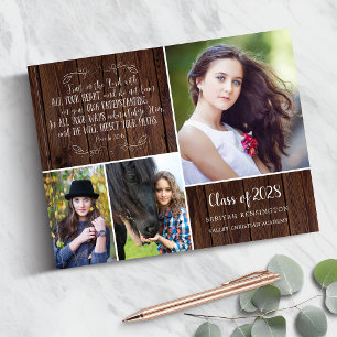Livro De Visitas Proverbos Rustic Wood Christian Graduation 3