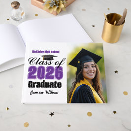 Livro De Visitas Purple Class of 2026 Graduation Photo