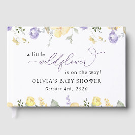 Livro De Visitas Purple Flowers, Yellow Flowers, Boho, Baby Shower