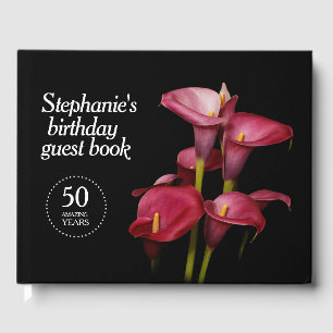 Livro De Visitas Púrpura Elegante Calla Libera 50º aniversário Por