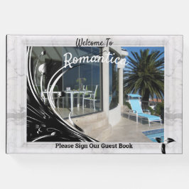Livro De Visitas Quadro de Fotografias do Mármaco Branco a Preto