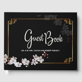 Livro De Visitas & Quadro do ouro das flores brancas