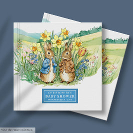 Livro De Visitas Querido Watercolor Rabbit Chá de fraldas Guest Boo