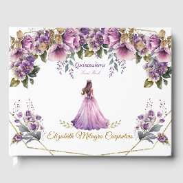 Livro De Visitas Quinceañera Guest Book Lilac