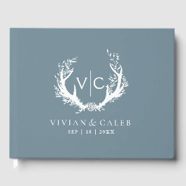 Livro De Visitas Rastreadores Russos com Fraço Floral | Casamento