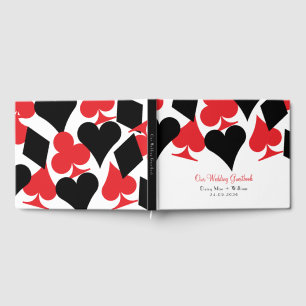 Livro De Visitas Red and Black Card combina com o casamento de Las