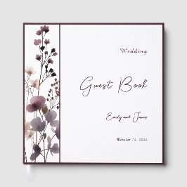 Livro De Visitas Red Blush Floral Wedding Elegant