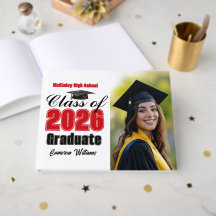 Red Class of 2026 Graduation Photo