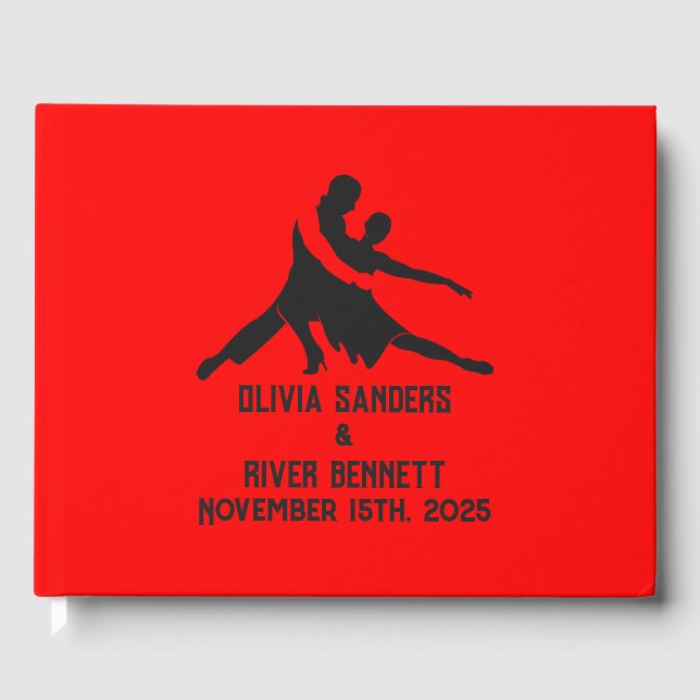 Livro De Visitas Red-Hot Tango Wedding (Frente)