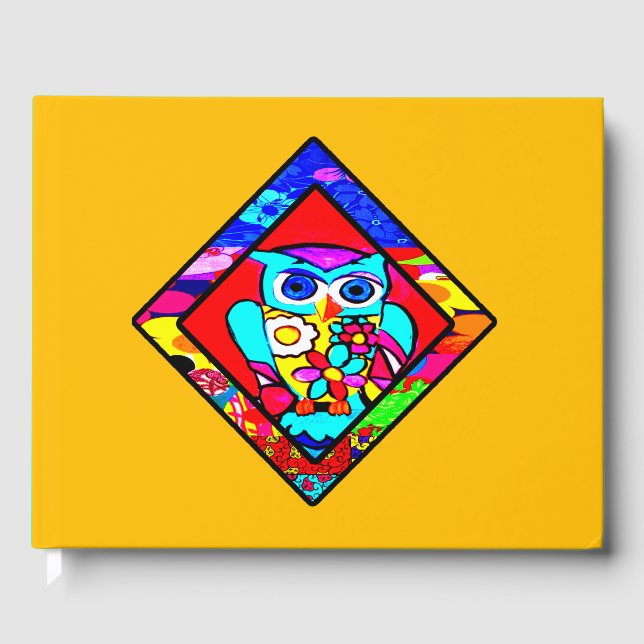 Livro De Visitas Red Owl Retro Diamond (Frente)