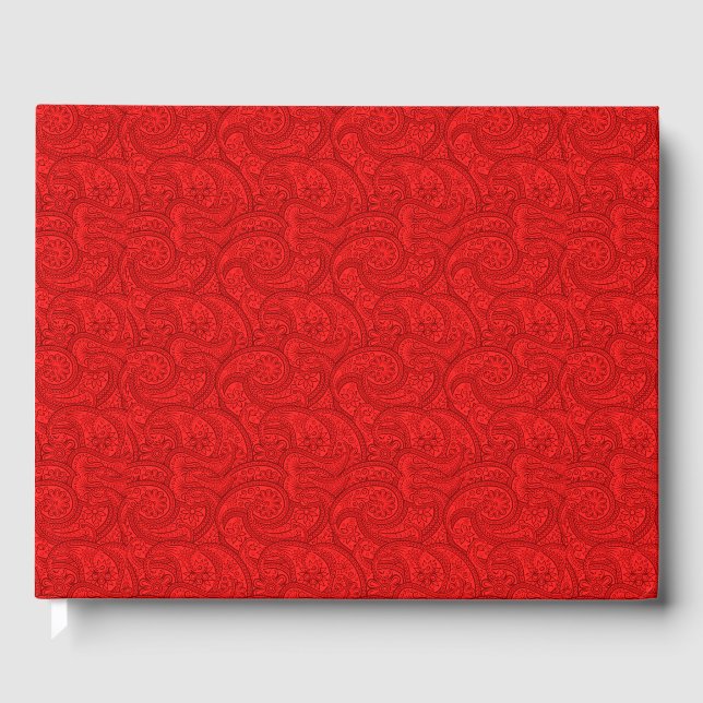 Livro De Visitas Red Paisley (Frente)