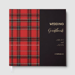 Livro De Visitas Red Scottish Tartan Wedding