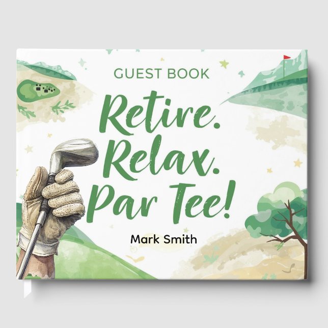 Livro De Visitas Reforma de golfe com cerveja no carrinho de golfe (Frente)