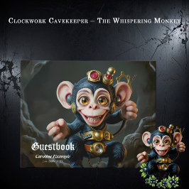 Livro De Visitas Relógio Guardião da Caverna – O Macaco Sussurrante
