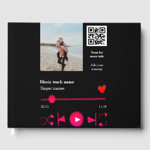 Livro De Visitas Reprodutor de música personalizado casal amor códi