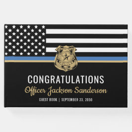 Livro De Visitas Retirada de Parabéns de Sinalizador de Linha Azul 