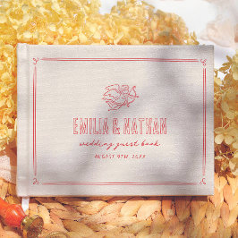 Livro De Visitas Retro Love Struck Hand Drawn Cupid Modern Wedding