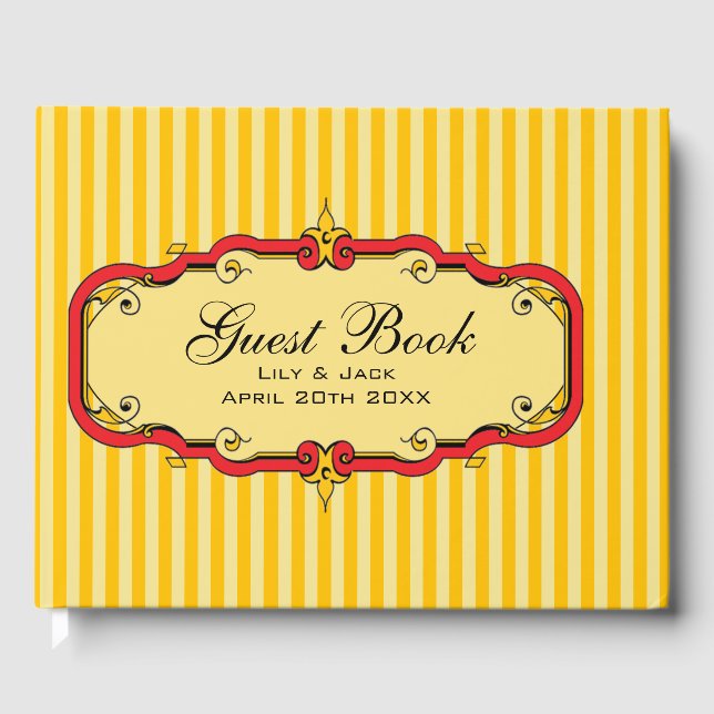 Livro De Visitas Rico Striped (Frente)