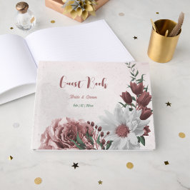 Livro De Visitas rosa branco de canela rosa, casamento geométrico