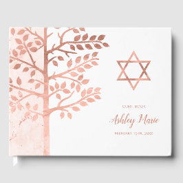 Livro De Visitas Rosa Dourada árvore da vida Bat Mitzvah