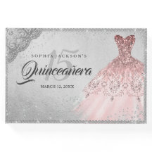 Rosa Dourada Prata Diamond Sparkle Gown Quinceaner