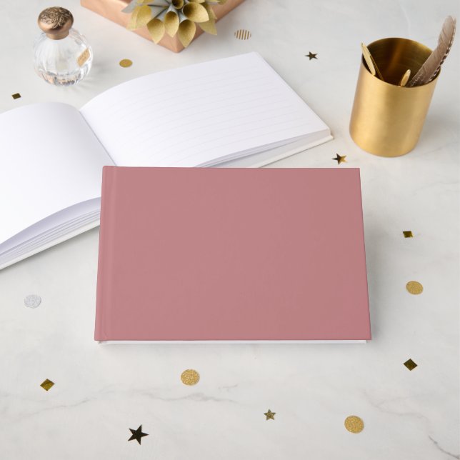 Livro De Visitas Rosa Empoeirada (Frente aberta)