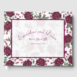 Livro De Visitas Rosa Marrom Casamento