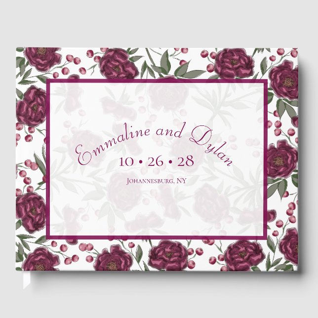 Livro De Visitas Rosa Marrom Casamento (Frente)