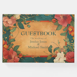 Livro De Visitas 🌹 Rosa Romance: Art Nouveau Splendor