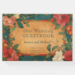 Livro De Visitas 🌹 Rosa Romance: Art Nouveau Splendor