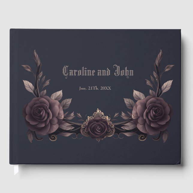 Livro De Visitas Rosas de safra romântica. (Frente)