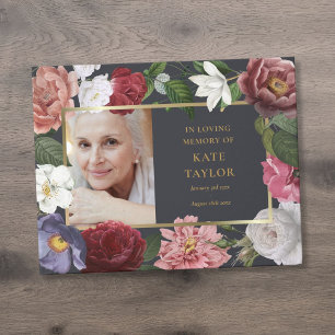 Livro De Visitas Rosas Florais Em Memória Amorosa Foto Funeral