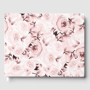 Livro De Visitas Rosas Rosas Shabby Chic Glam Elegantes Flores Casa