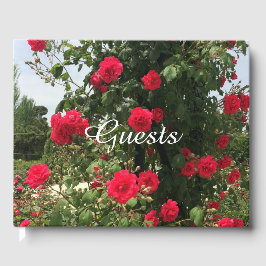 Livro De Visitas Rosas Vermelhas Elegantes Trepadeiras